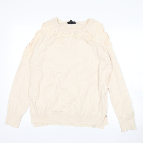 Topshop Womens Beige   Pullover Jumper Size 14
