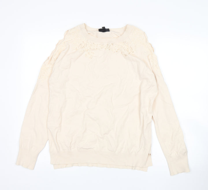 Topshop Womens Beige   Pullover Jumper Size 14