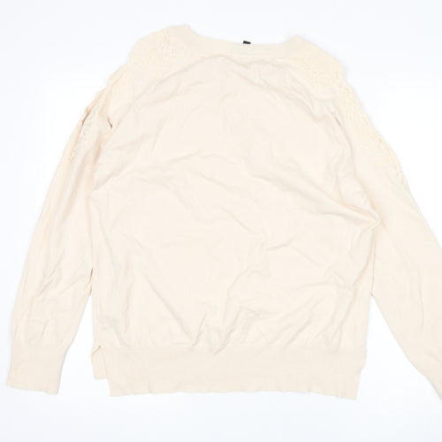 Topshop Womens Beige   Pullover Jumper Size 14