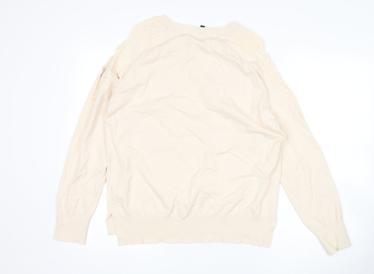Topshop Womens Beige   Pullover Jumper Size 14