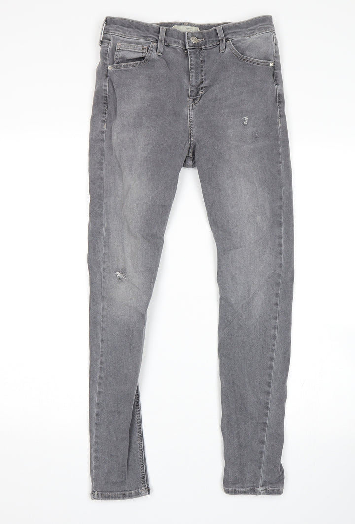 Topshop Womens Grey Skinny Jeans Size 30 in L32 in