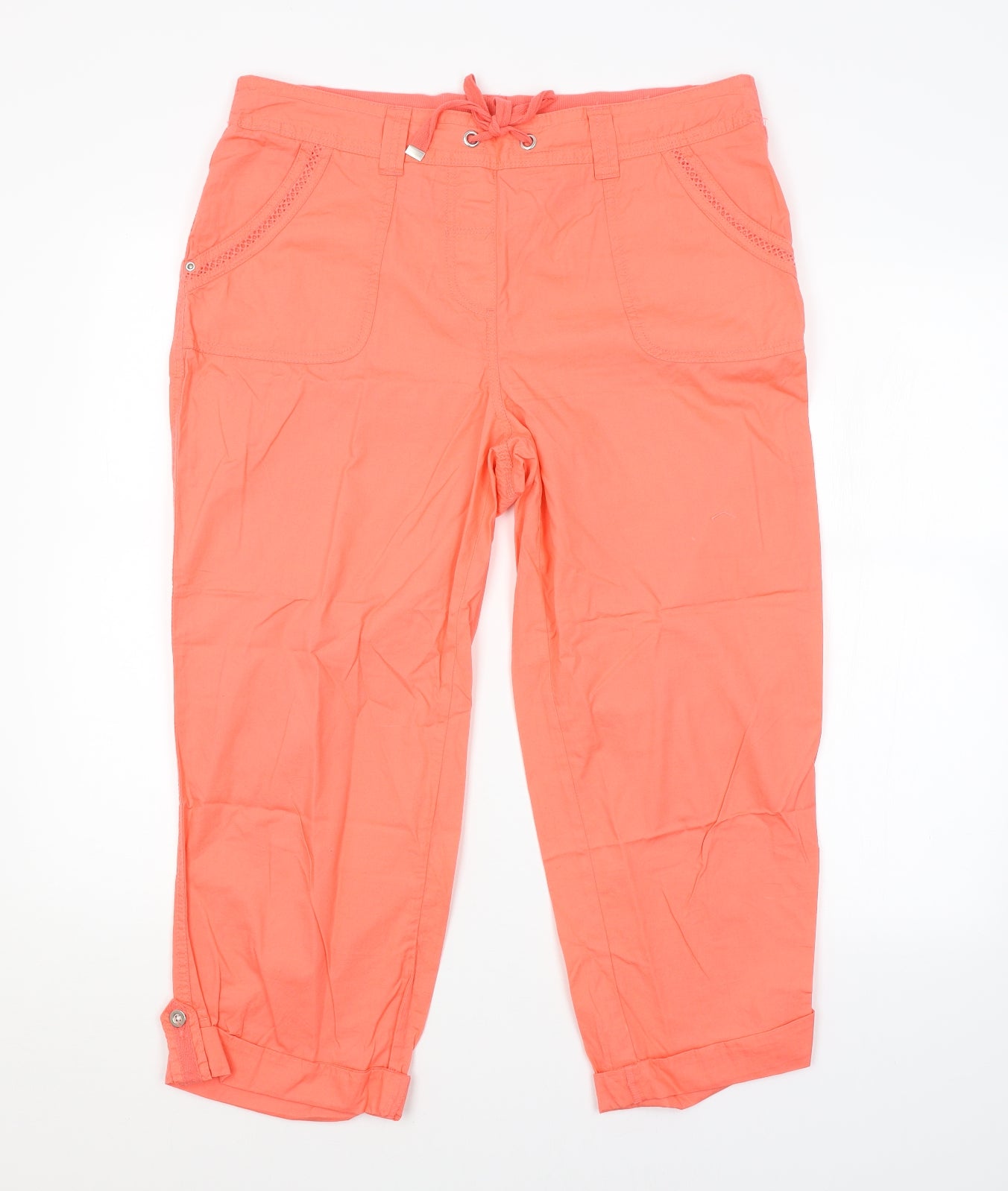 George Womens Red   Cropped Trousers Size 14 L23 in