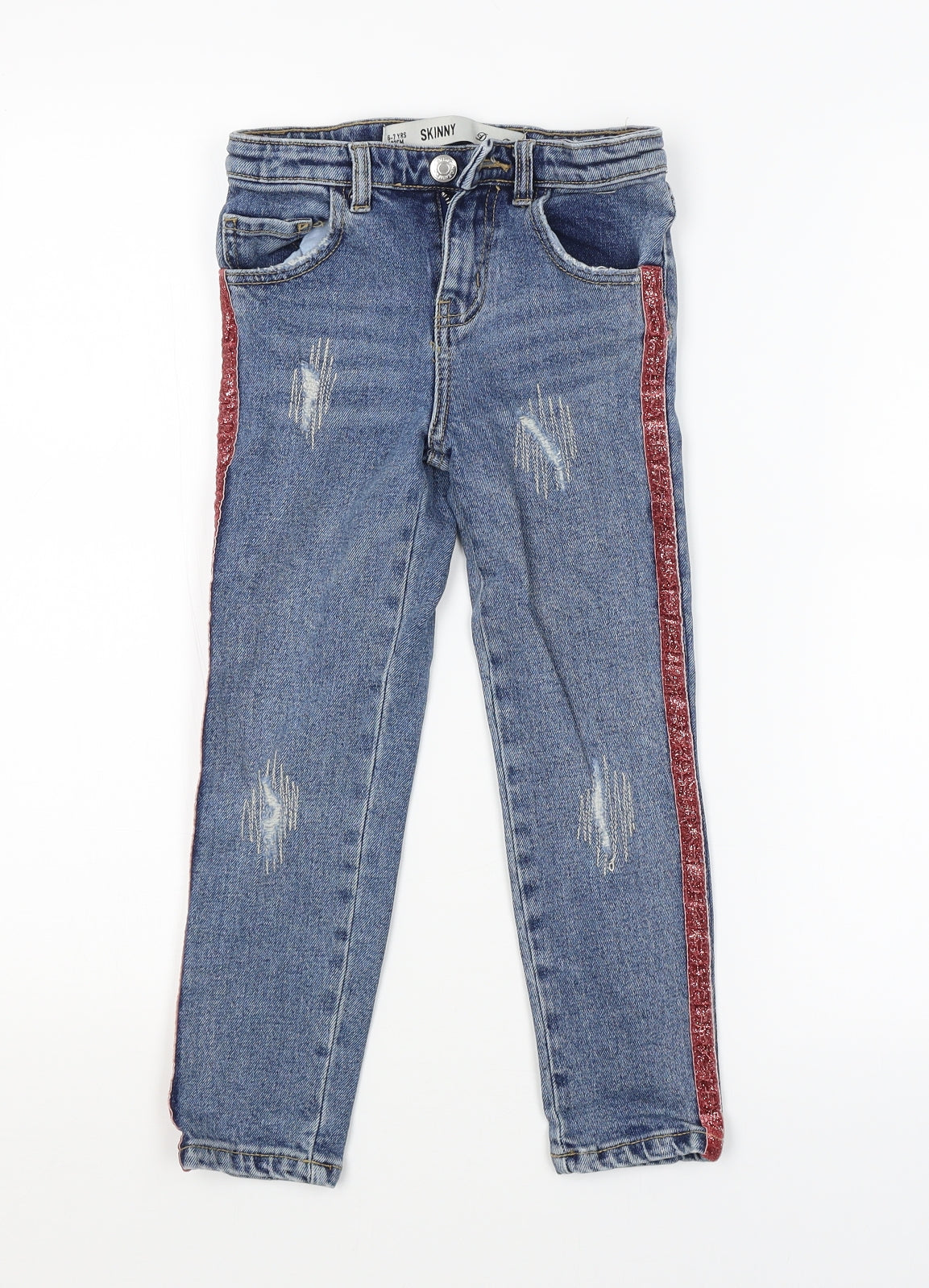 DENIM CO. Girls Blue   Skinny Jeans Size 6-7 Years