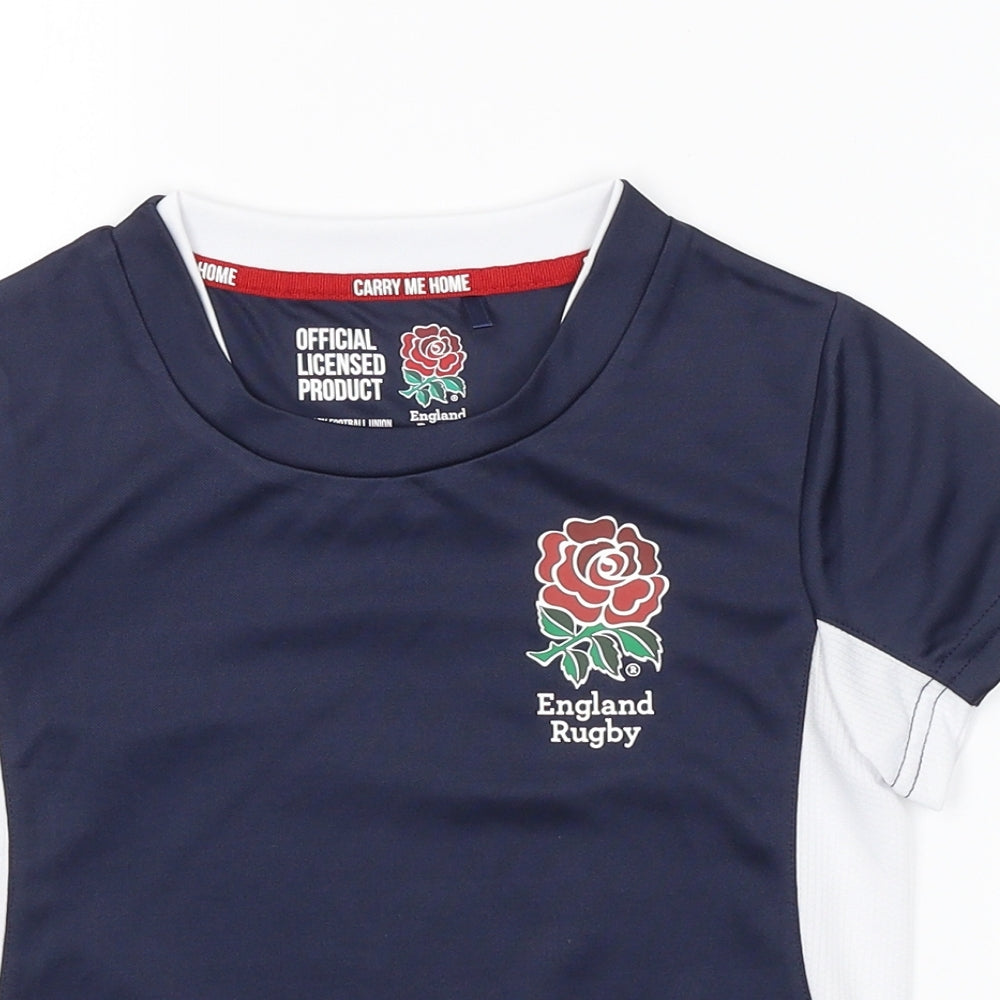 England Rugby Boys Blue   Jersey Casual Size 5-6 Years  - ENGLAND RUGBY