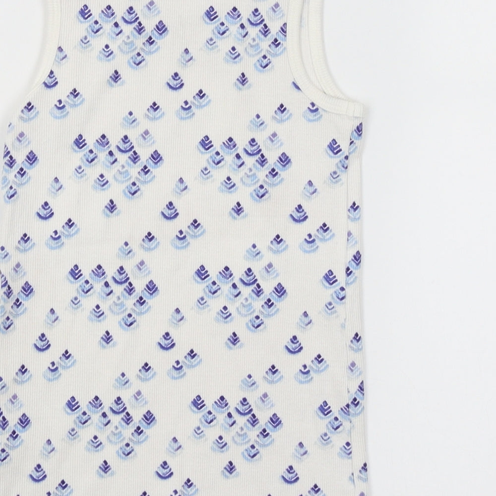 NEXT Girls White Argyle/Diamond  Basic Tank Size 6 Years