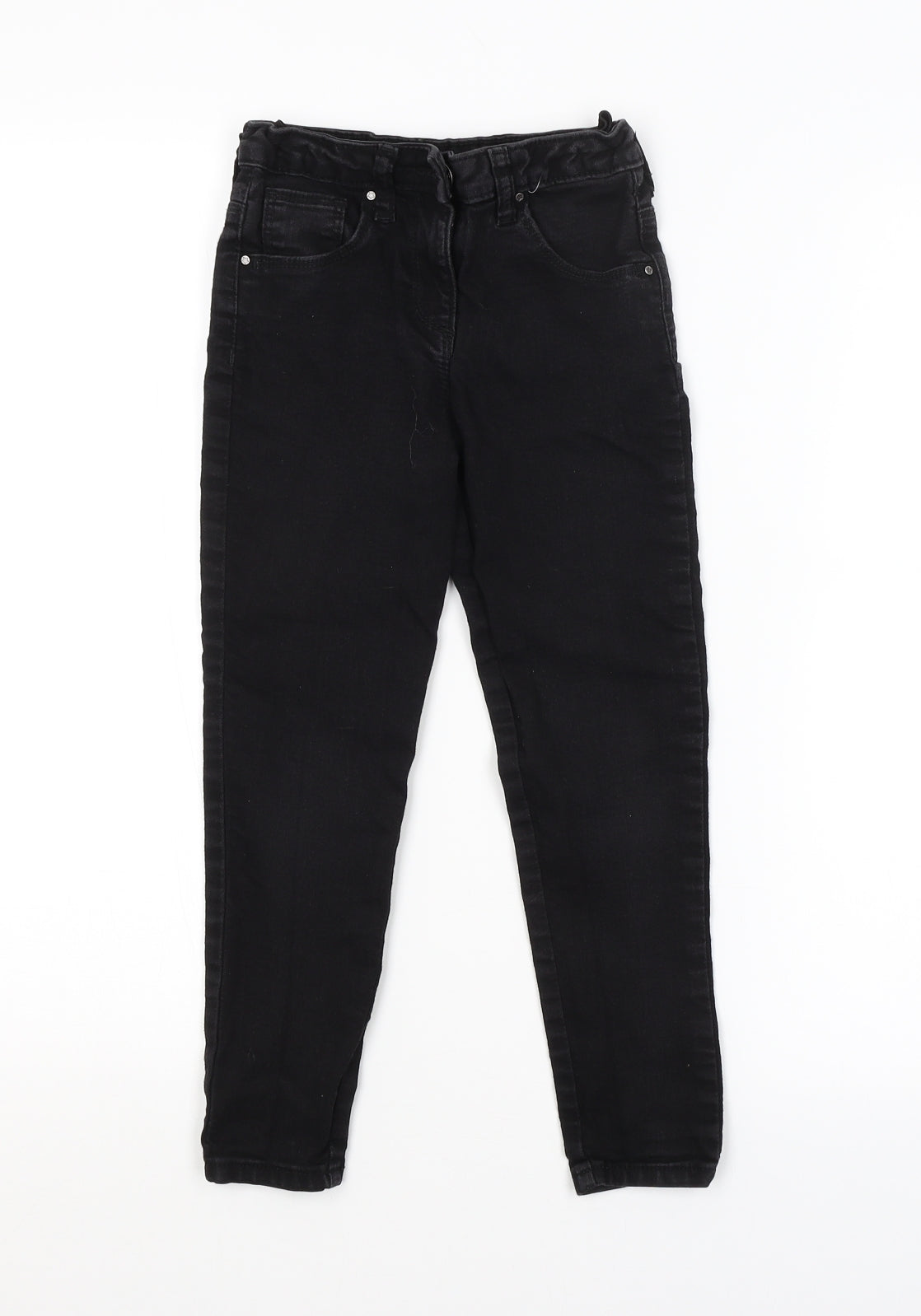 THE APRIL Girls Black   Straight Jeans Size 7 Years