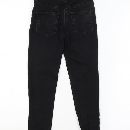 THE APRIL Girls Black   Straight Jeans Size 7 Years