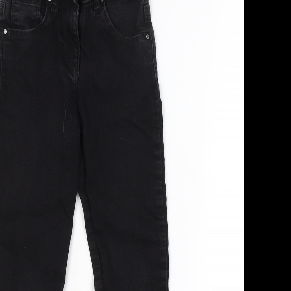 THE APRIL Girls Black   Straight Jeans Size 7 Years