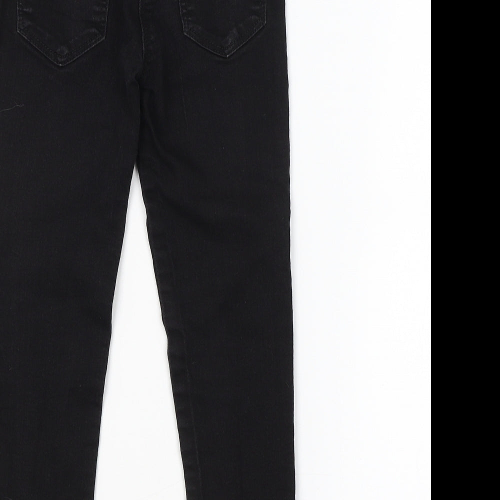 THE APRIL Girls Black   Straight Jeans Size 7 Years