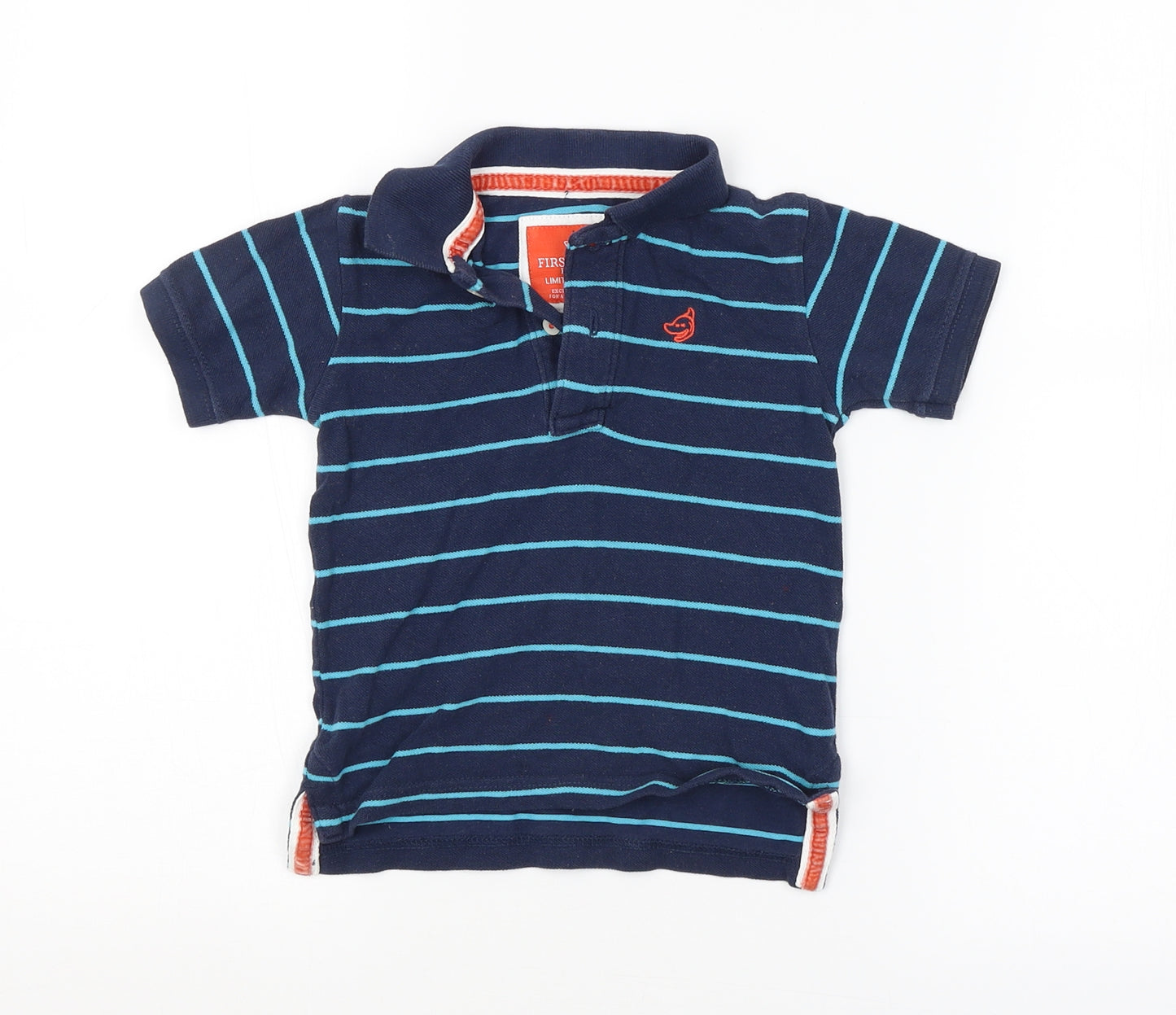 ZARA BABY Baby Blue Striped  Basic Polo Size 12-18 Months