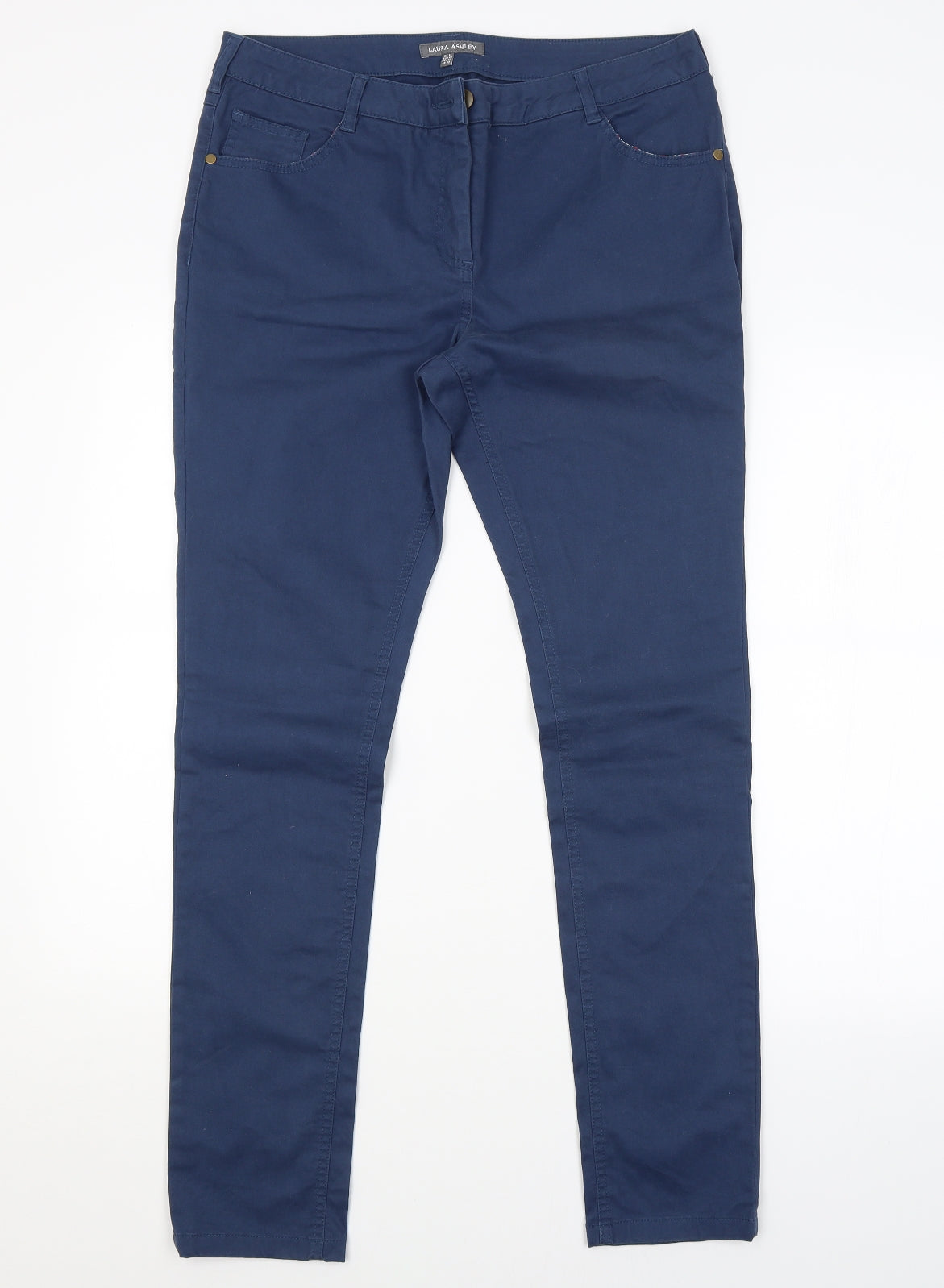 Laura Ashley Womens Blue   Chino Trousers Size 14 L31 in