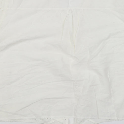 George Womens White Argyle/Diamond  Basic Button-Up Size 16