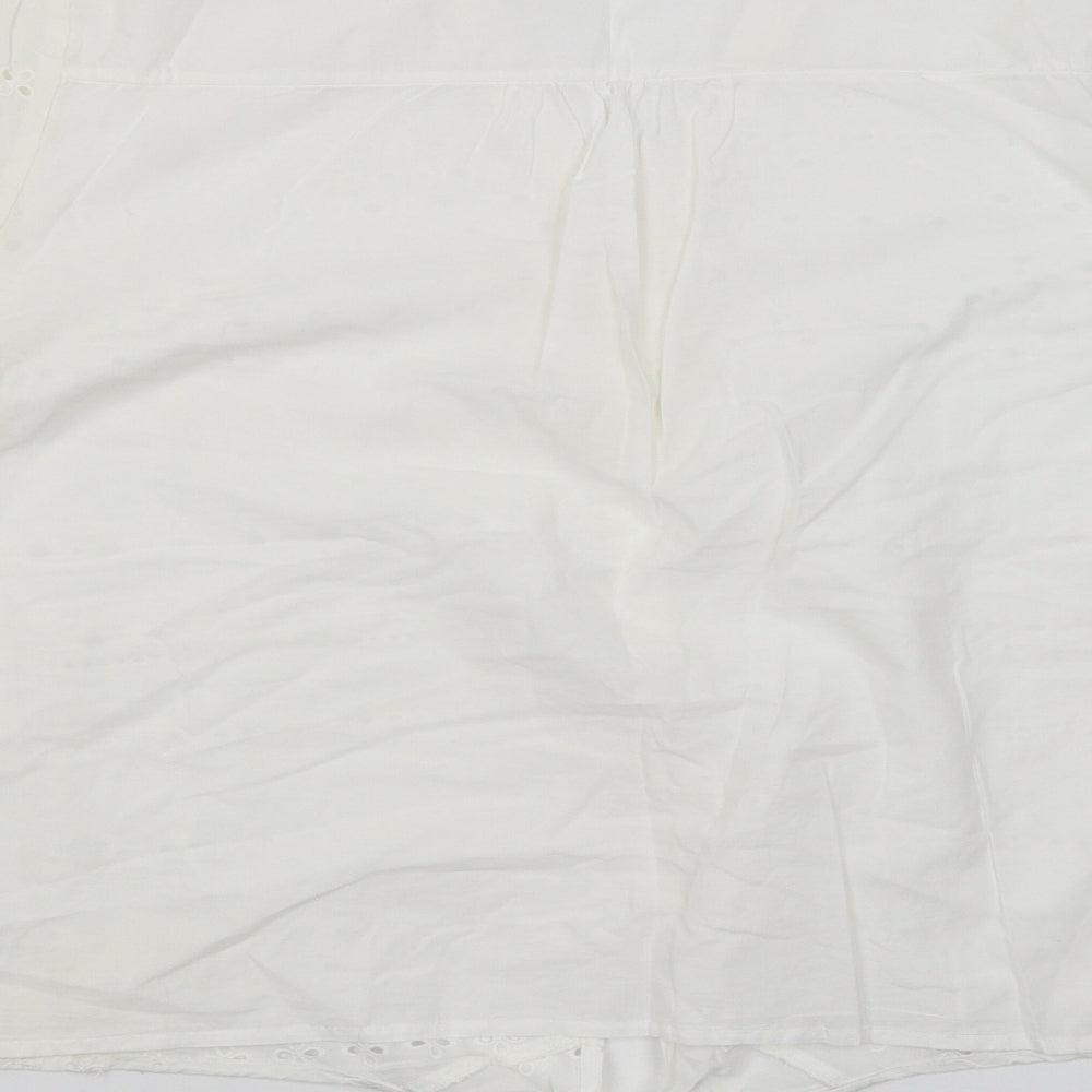 George Womens White Argyle/Diamond  Basic Button-Up Size 16