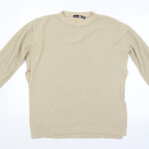 Boohoo Womens Beige   Pullover Jumper Size 18