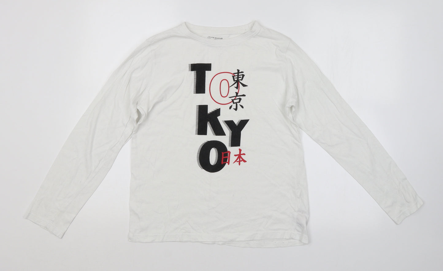 Primark Boys White   Basic T-Shirt Size 12-13 Years  - TOKYO