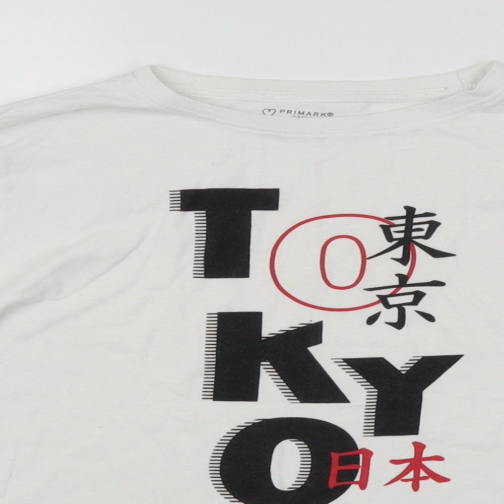 Primark Boys White   Basic T-Shirt Size 12-13 Years  - TOKYO