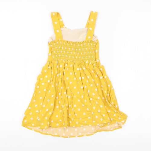 F&F Girls Yellow Floral  A-Line  Size 4-5 Years