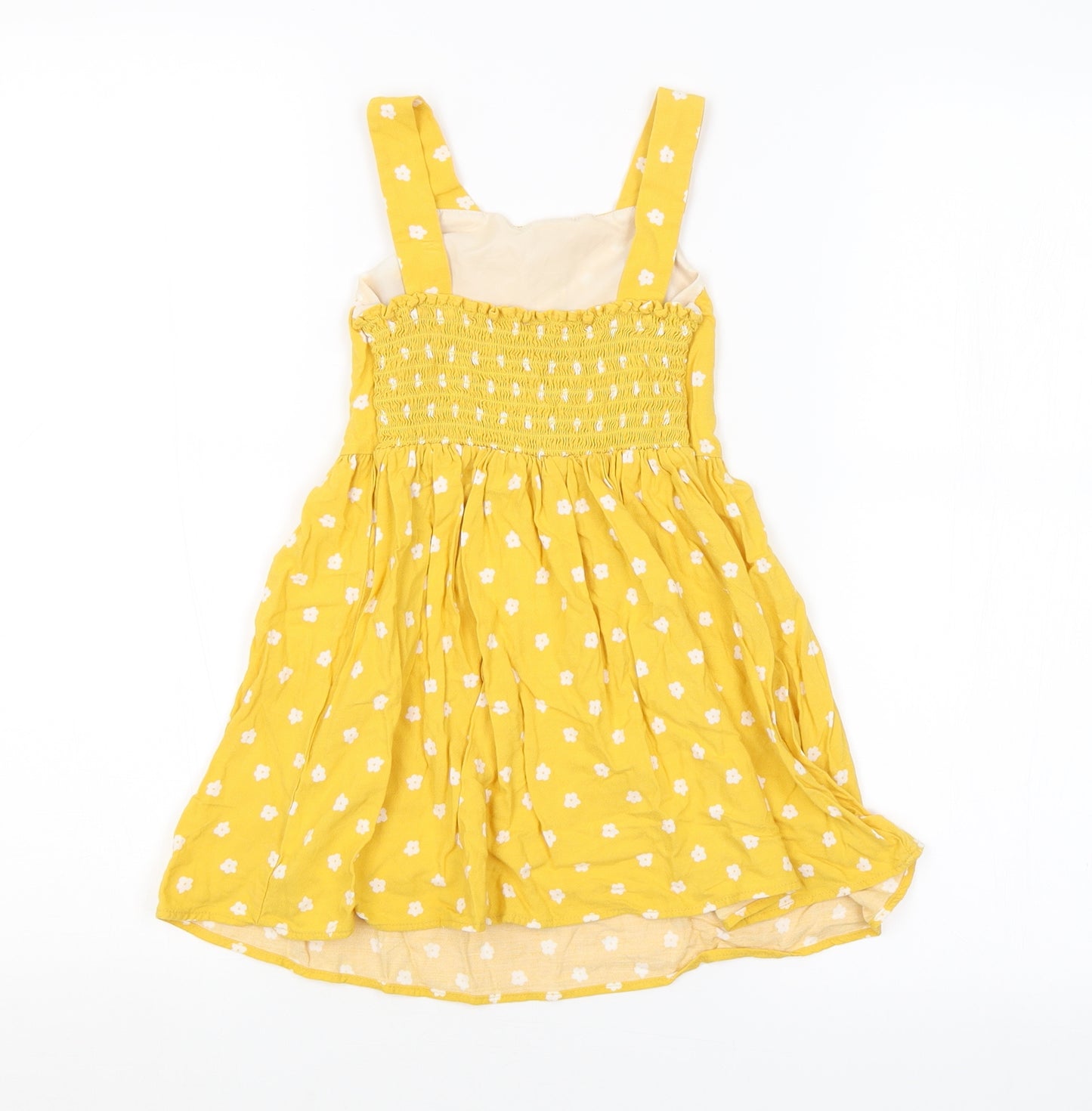 F&F Girls Yellow Floral  A-Line  Size 4-5 Years