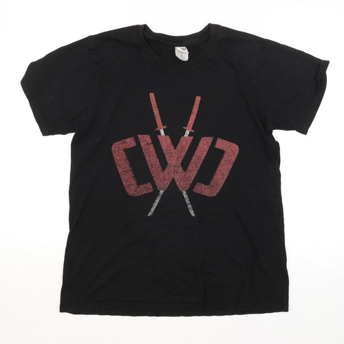 Preworn Mens Black    T-Shirt Size S