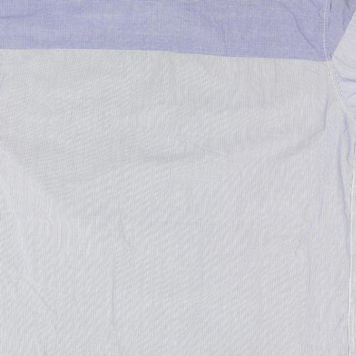 Gio-Goi Mens Blue Striped   Button-Up Size L