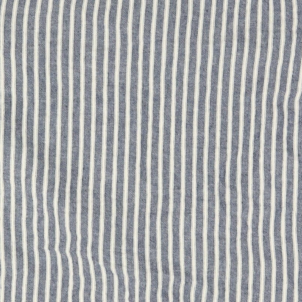 George Mens Grey Striped   Button-Up Size XL