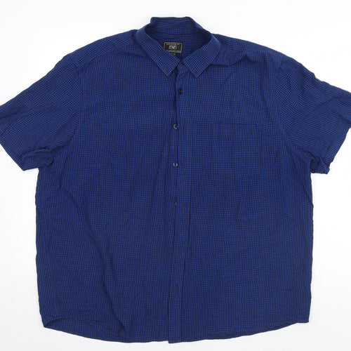 F&F Mens Blue Plaid   Button-Up Size XL