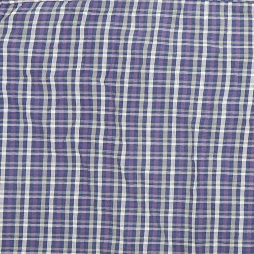 F&F Mens Blue Plaid   Button-Up Size L