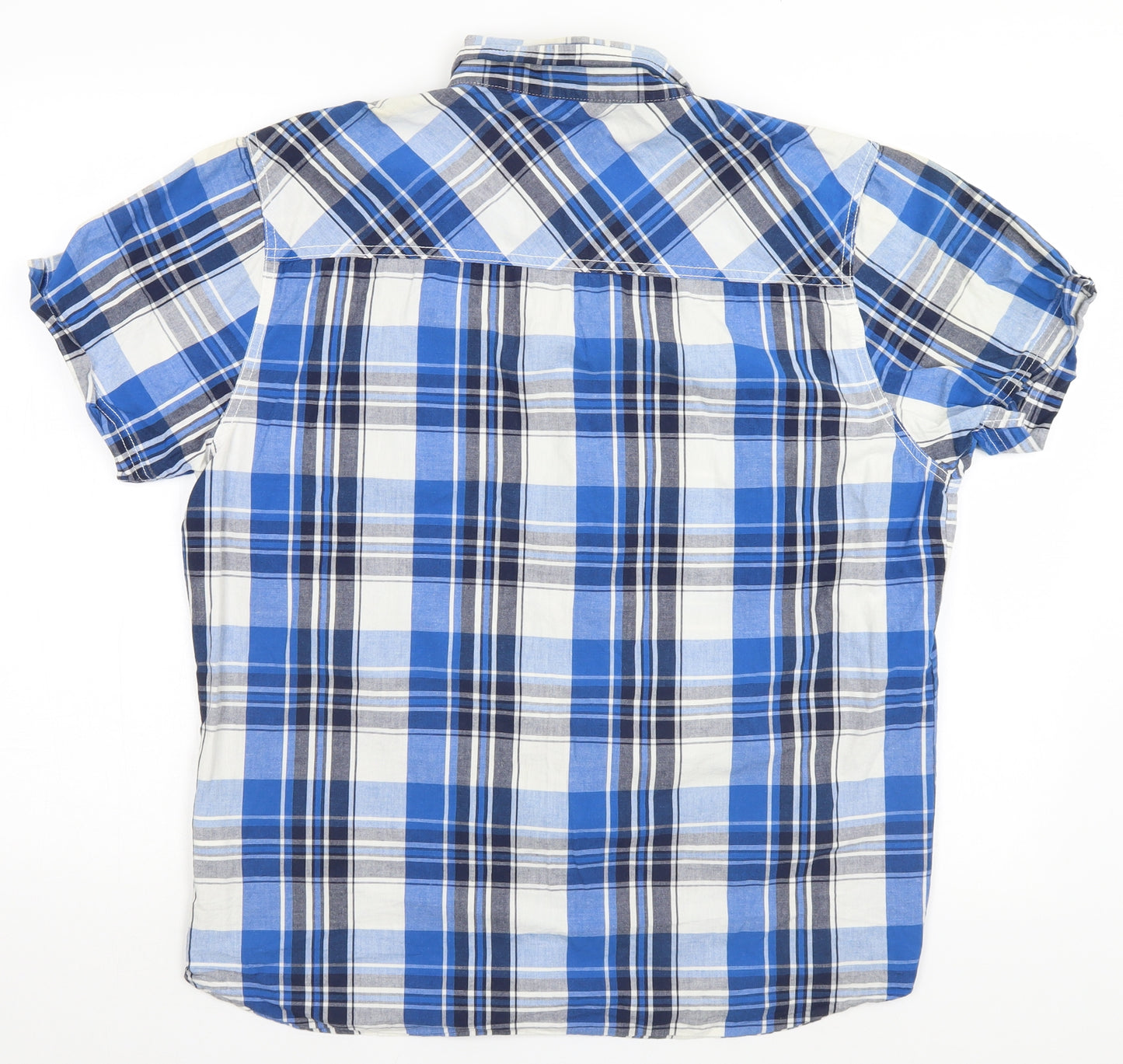 Lee Cooper Mens Blue Plaid   Button-Up Size L