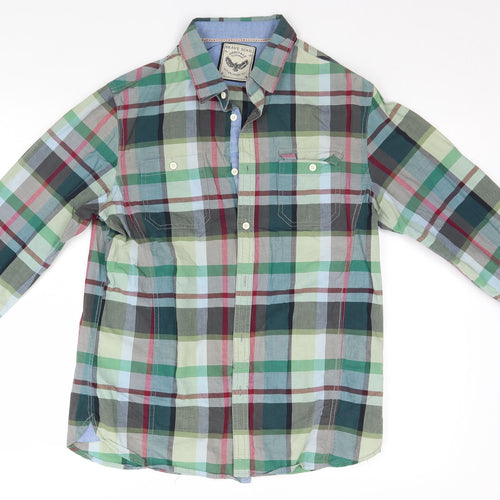 Brace Soul Mens Multicoloured Plaid   Button-Up Size L