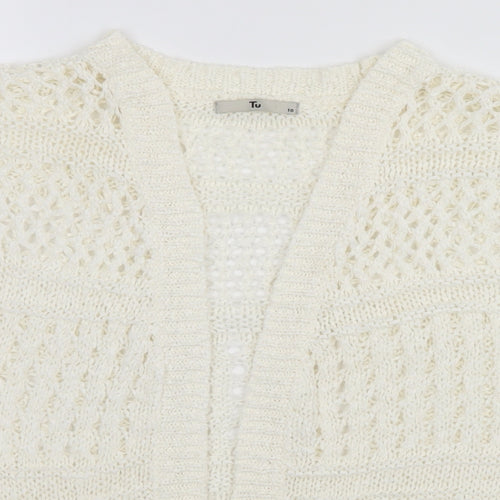 TU Womens Ivory   Cardigan Jumper Size 10