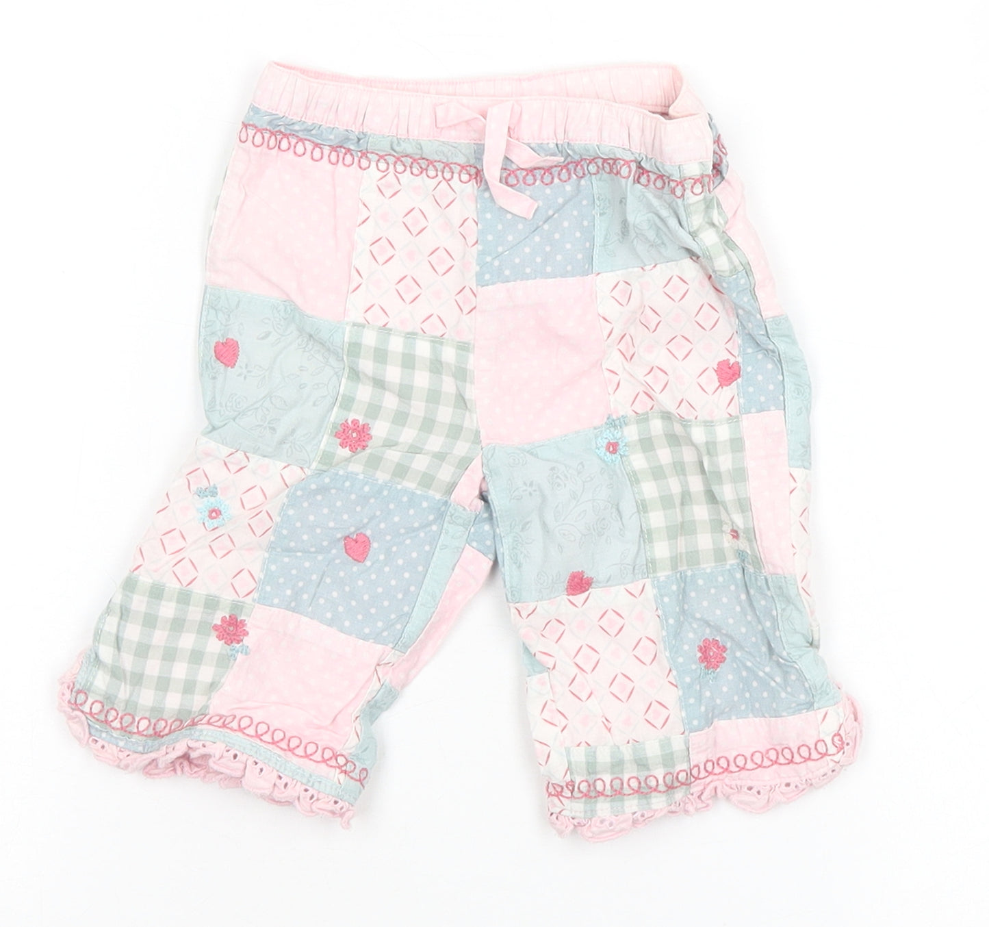 NEXT Girls Grey Geometric  Sweatpants Trousers Size 3-6 Months