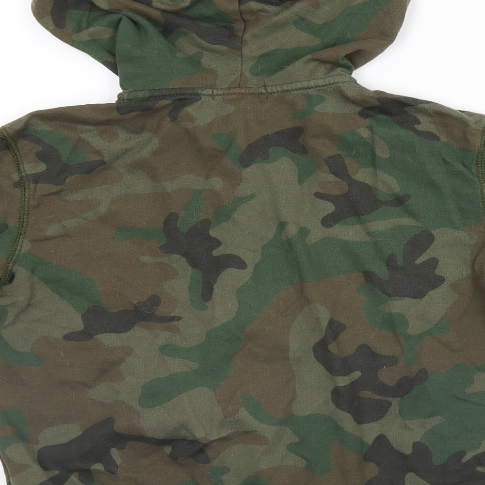 Polo Womens Green Camouflage  Full Zip Hoodie Size 4