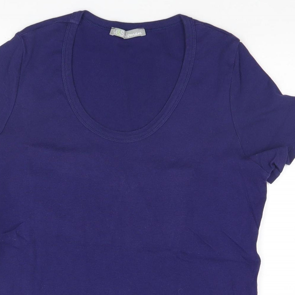 Marks and Spencer Womens Blue   Basic T-Shirt Size 18