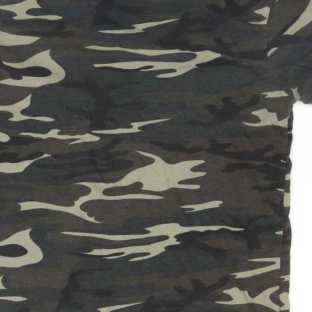 George Boys Green Camouflage  Basic T-Shirt Size 9-10 Years  - Without Limits