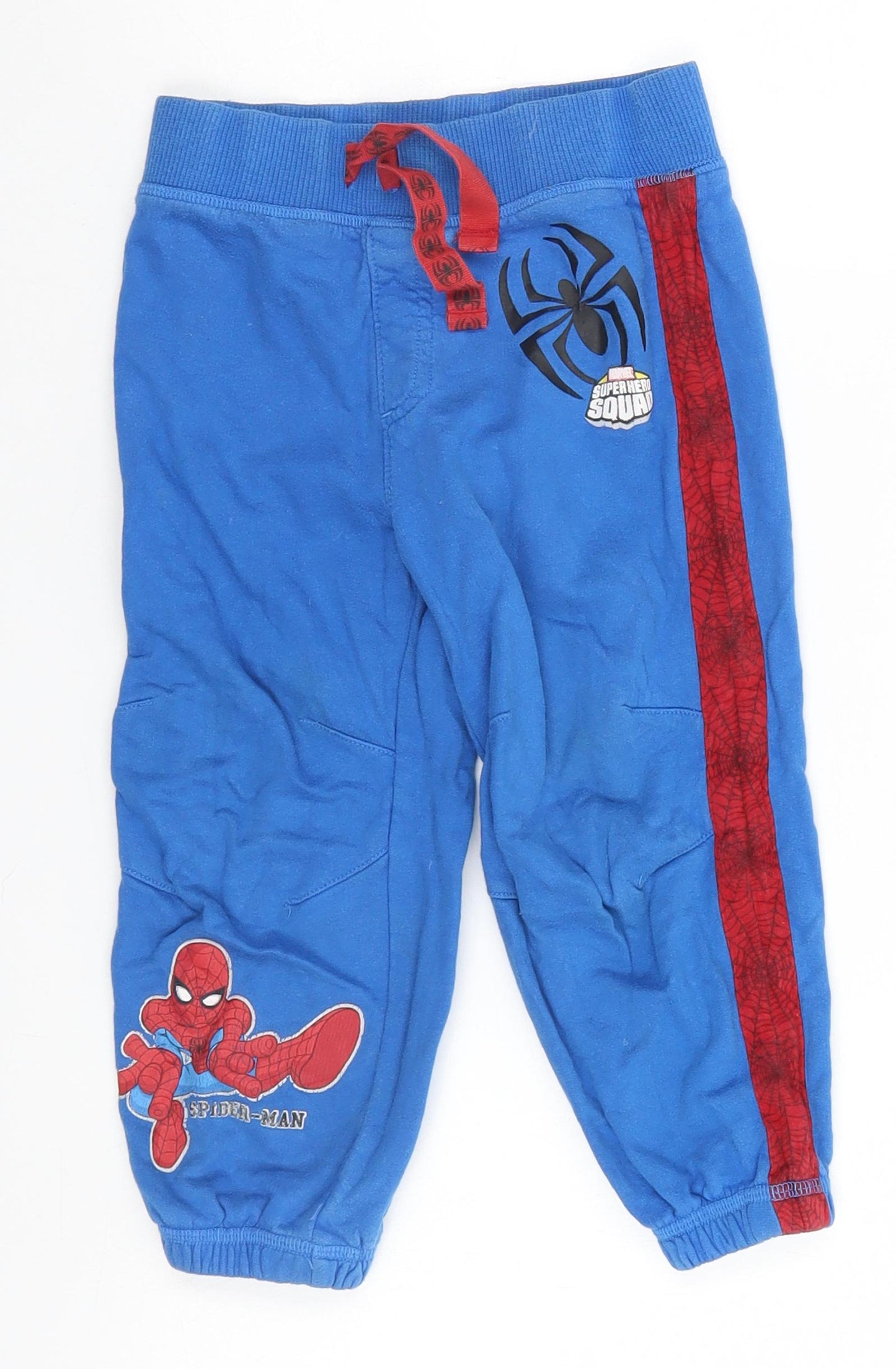 Marvel Boys Blue   Sweatpants Trousers Size 2-3 Years - Spider Man