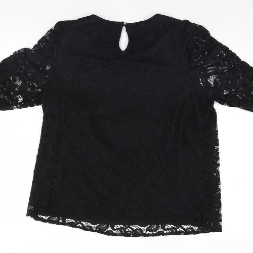Red Herring Womens Black   Basic T-Shirt Size 18