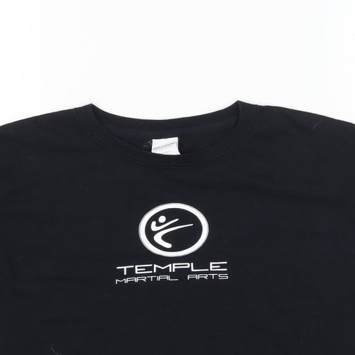 Gildan Boys Black   Basic T-Shirt Size S  - Temple Martial Arts