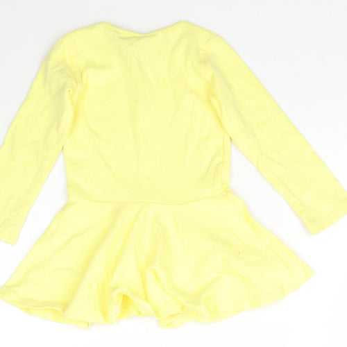 Dudu Cream Girls Yellow   Fit & Flare  Size 2-3 Years