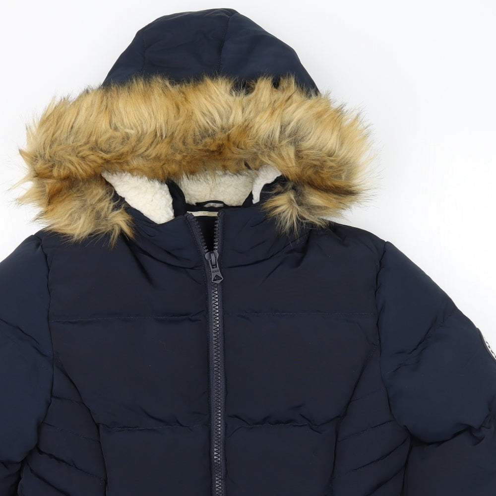 SoulCal&Co Womens Blue   Rain Coat Coat Size 10