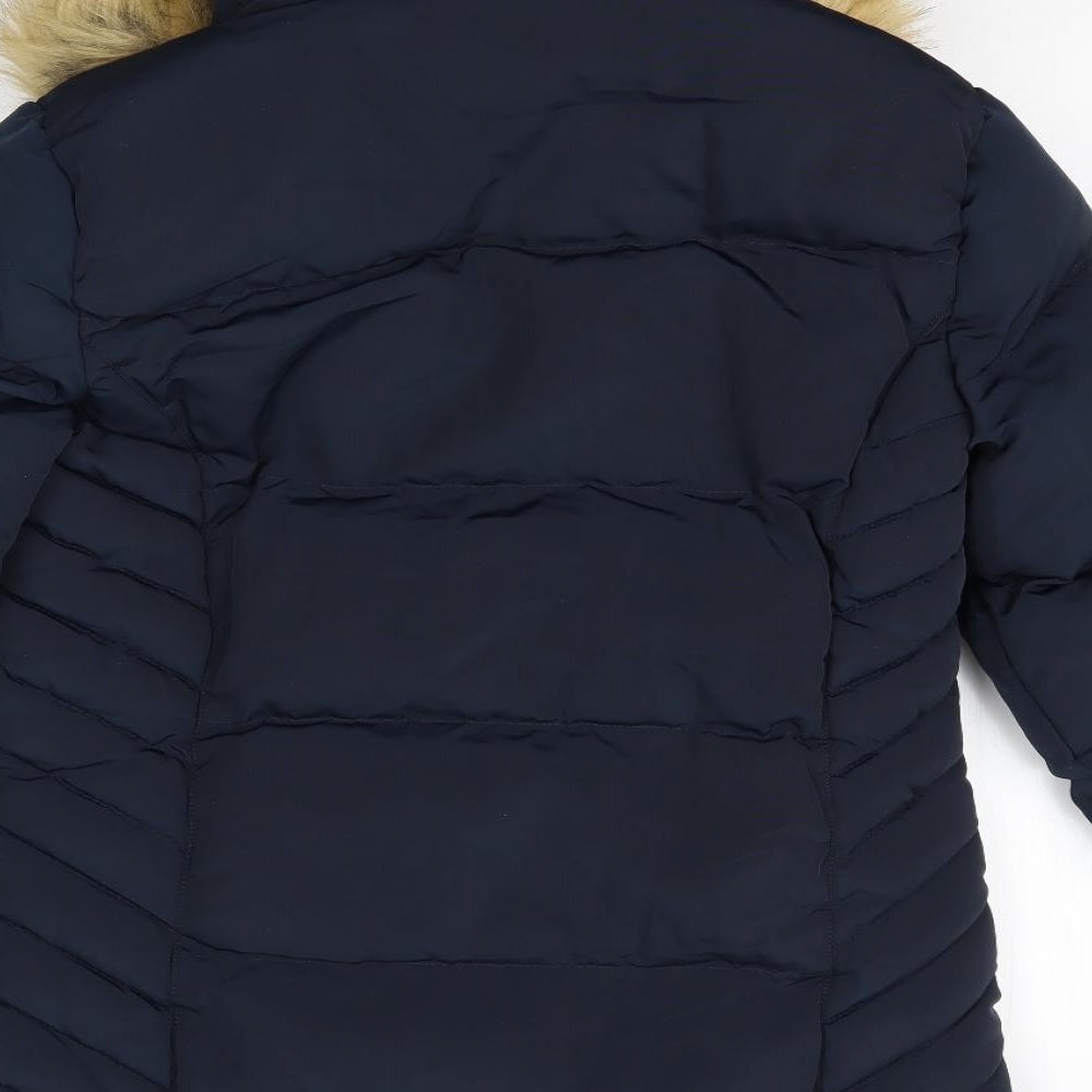 SoulCal&Co Womens Blue   Rain Coat Coat Size 10