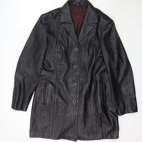 Sardar Womens Black   Overcoat Coat Size 16