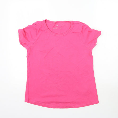 Marks and Spencer Womens Pink   Basic T-Shirt Size 16