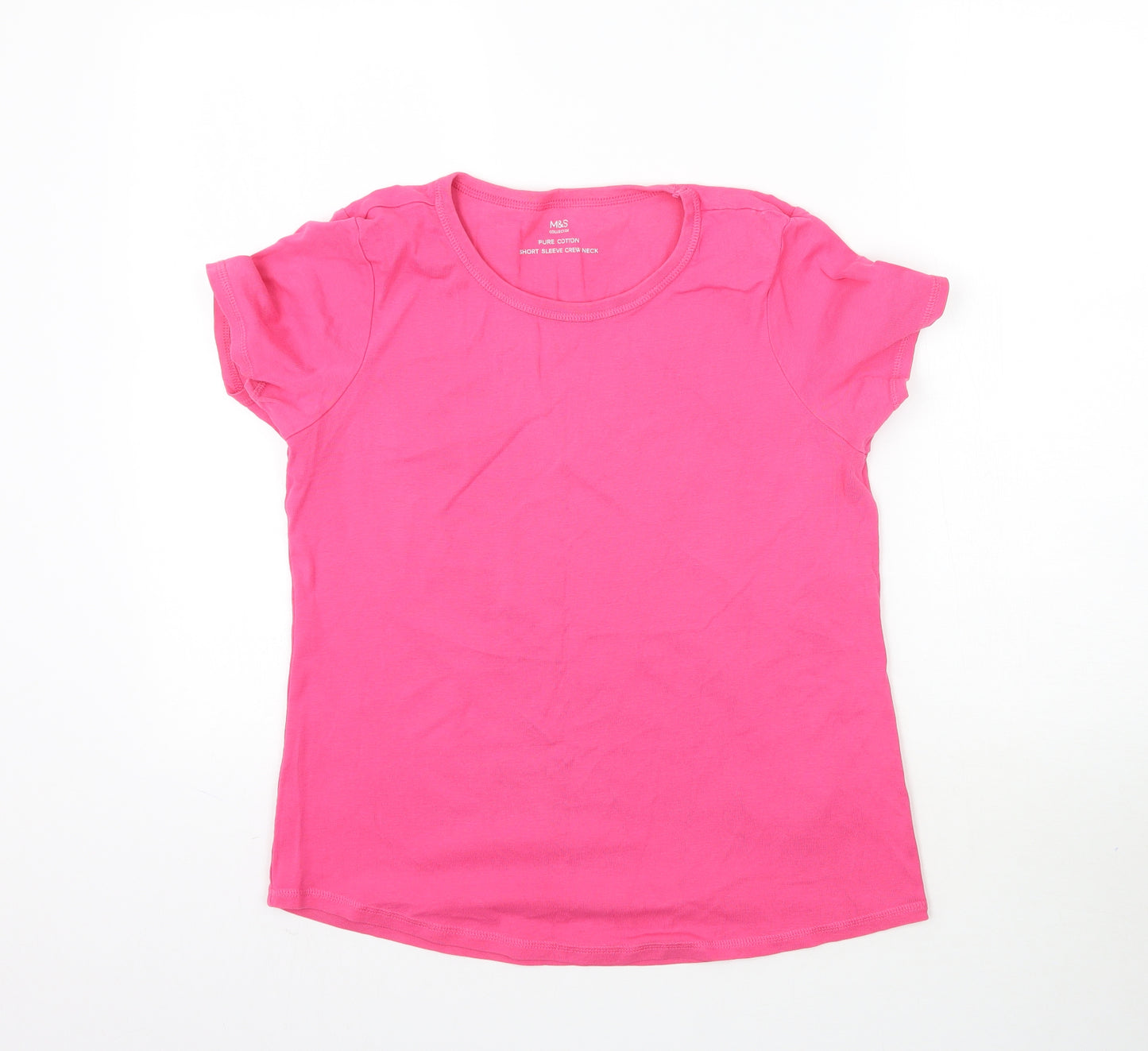 Marks and Spencer Womens Pink   Basic T-Shirt Size 16