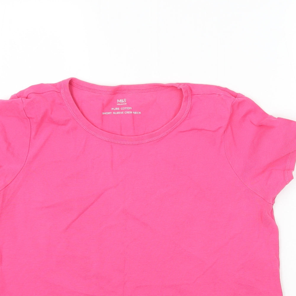 Marks and Spencer Womens Pink   Basic T-Shirt Size 16