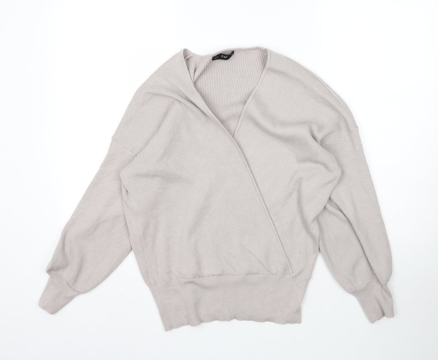 F&F Womens Grey   Wrap Blouse Size 16