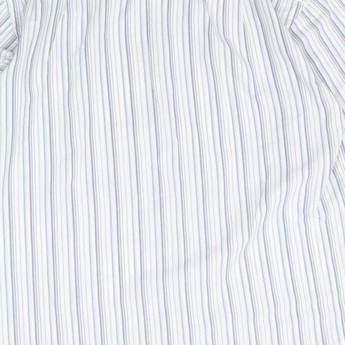 Jack Reid Mens Blue Striped   Dress Shirt Size 14.5