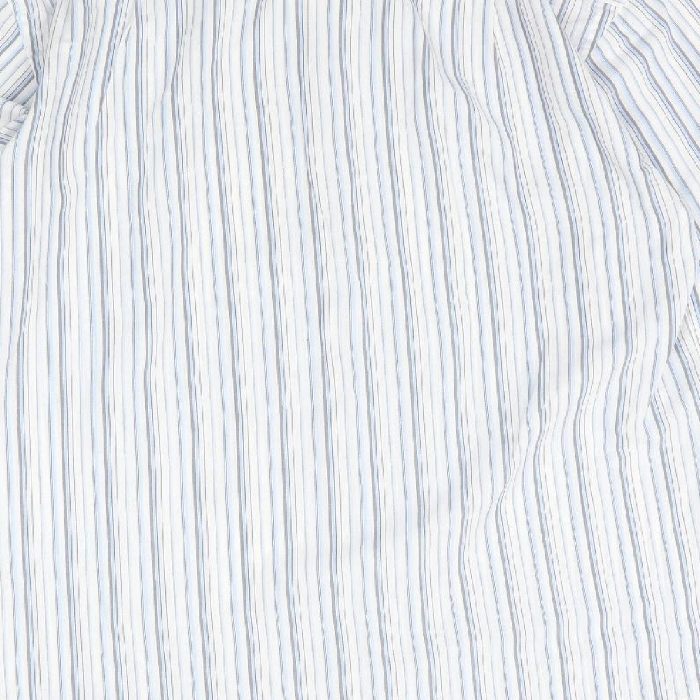 Jack Reid Mens Blue Striped   Dress Shirt Size 14.5