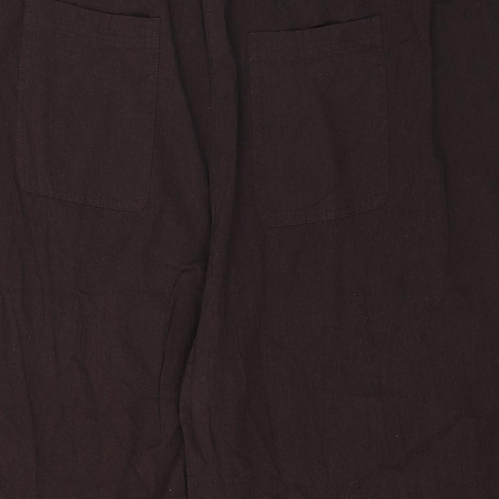 Yours Womens Brown   Capri Trousers Size 30 L24 in