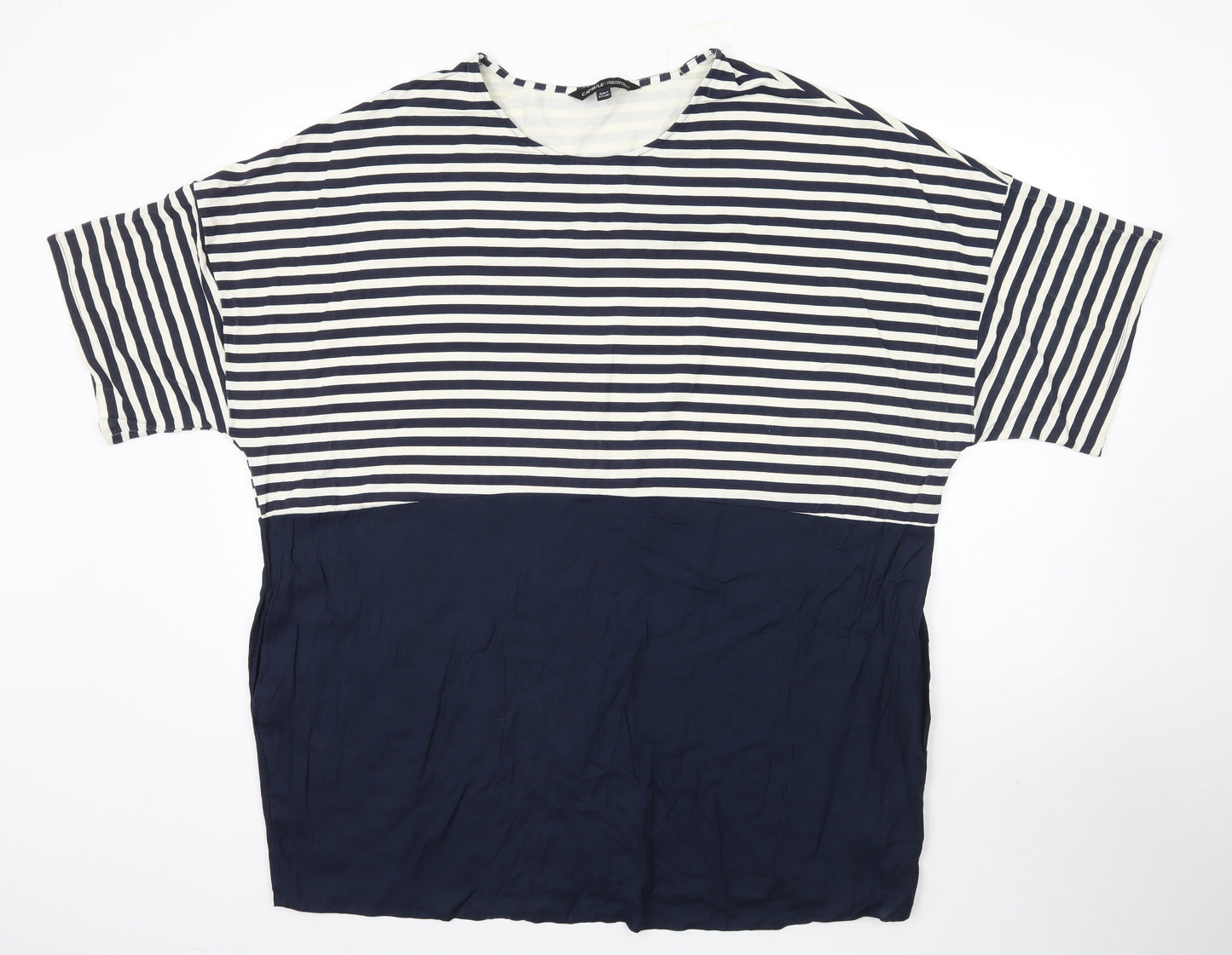 Capsule Womens Multicoloured Striped  Basic T-Shirt Size 20