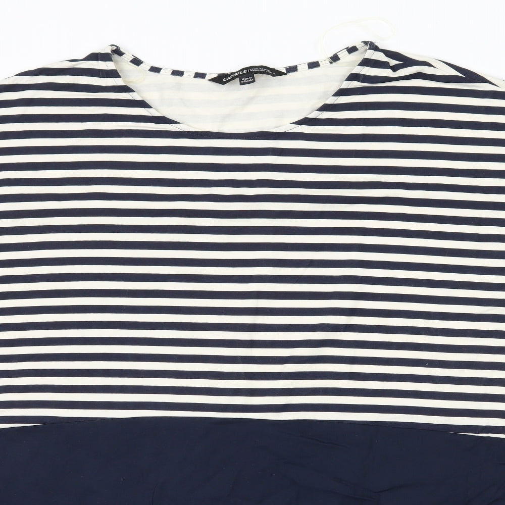 Capsule Womens Multicoloured Striped  Basic T-Shirt Size 20